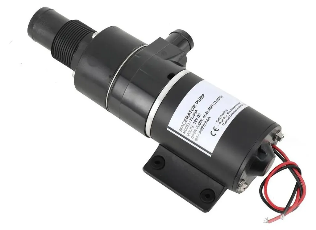 Pompe broyeuse marine 12V pour eaux usées et fétides - Vidage automatique