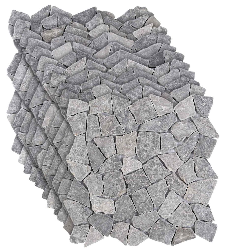 vidaXL Mosaikfliesen Hellgrau 30 x 30 cm Marmor