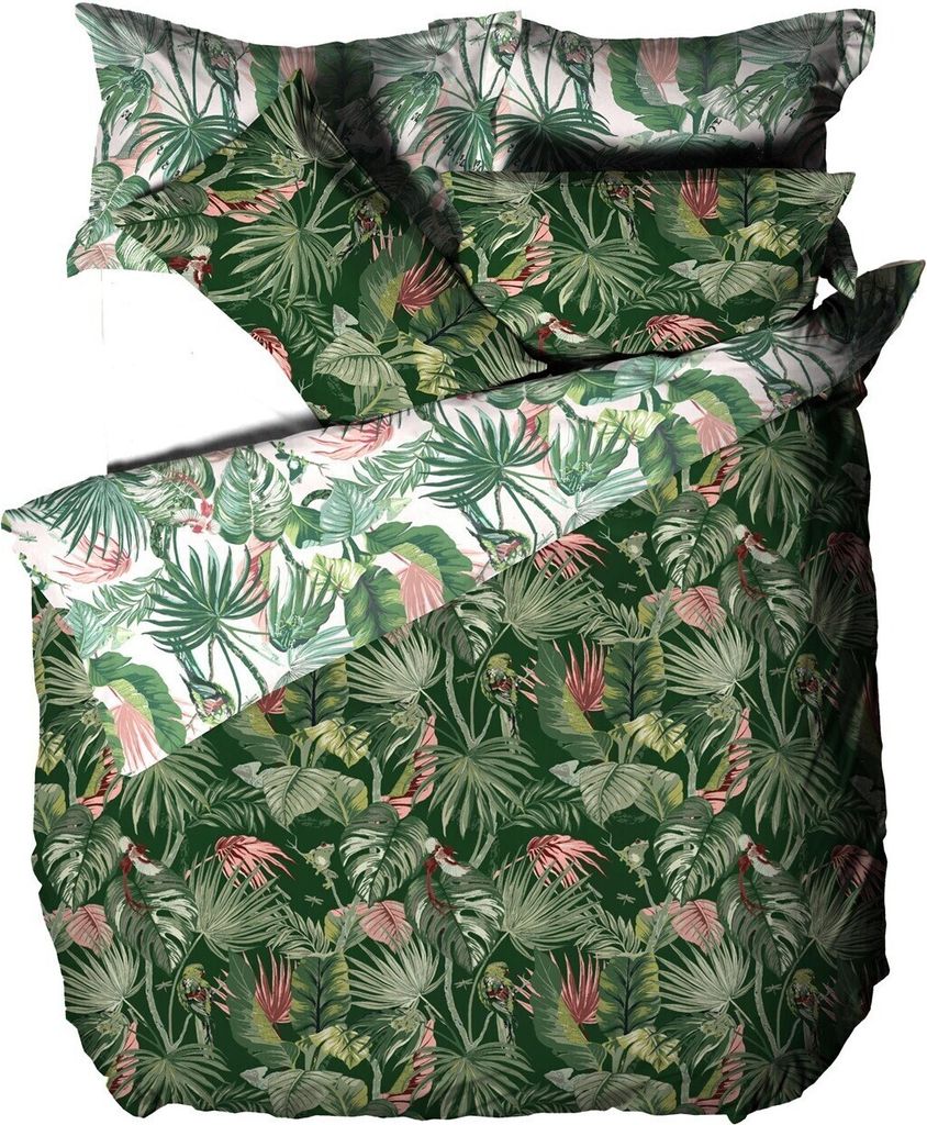 Furn - Bettwäsche-Set "Amazonia Rainforest" RV2139 (Einzelbett) (Jade-Grün)