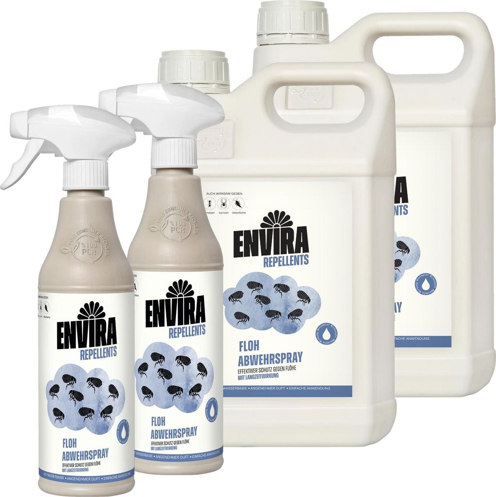 Envira Floh Abwehrspray mit Nachfüllpack