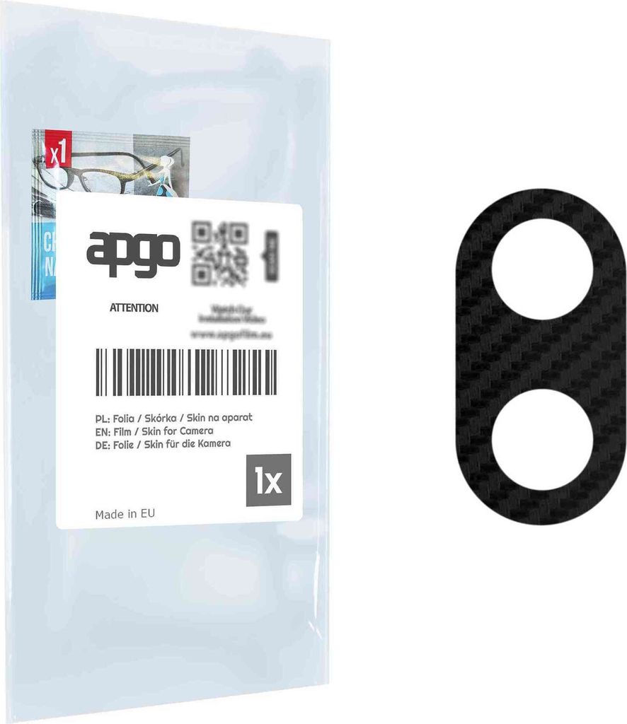 apgo Objektivschutz-Folie, Kameraschutz kompatibel mit Oukitel K5, Carbon-Imitation, Rückseite Schutzfolie für Kamera-Insel, Hinten Folie, kratzf...