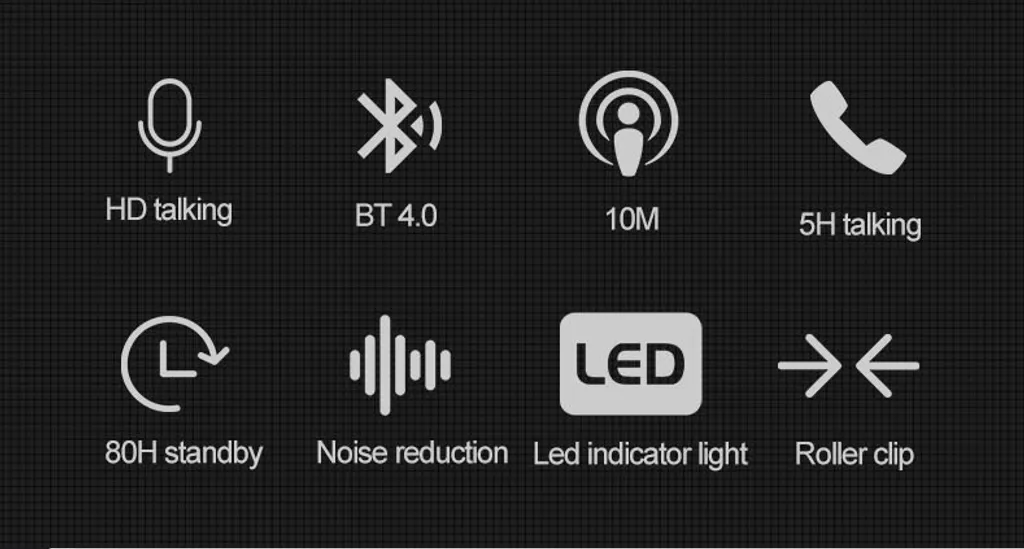 Auricolare Bluetooth FineBlue Mini - Senza Fili con Filo Retrattile - 2