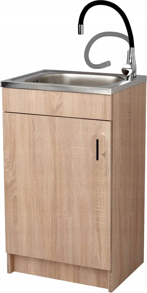 Stamar Ensemble Cuisine Sonoma 50 cm avec Évier et Robinet Flexible - 12