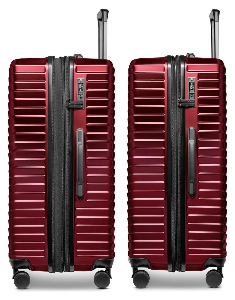 Set Valises REDOLZ Essentials 18 Anti-Choc Rouge Métallisé 56cm - 9