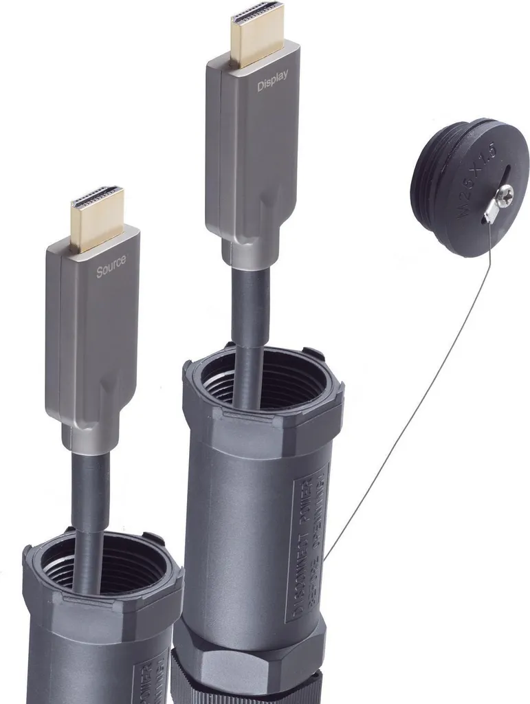Câble HDMI Optique shiverpeaks BASIC-S Armored 4K de 30m Haute Qualité