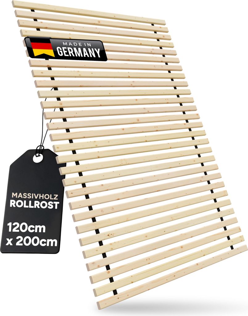 Rollrost " Lamellen - Xandi " Lattenrost 24 mm 120 x 200 cm