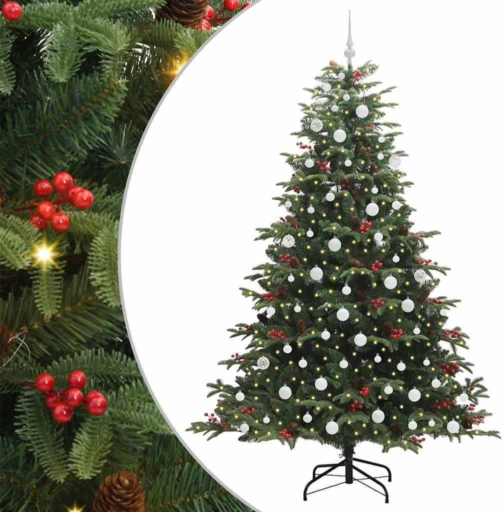 vidaXL Künstlicher Weihnachtsbaum mit 300 LEDs mit Ständer Grün 210 cm