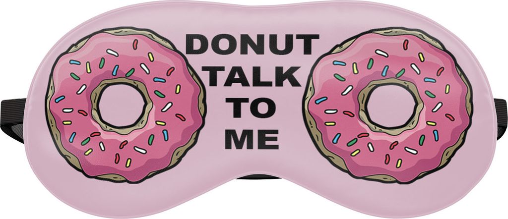 Schlafmaske Reise Relax Augen Abdeckung Bett Emoji Nickerchen Augenbinde Seine Rosa Donuts