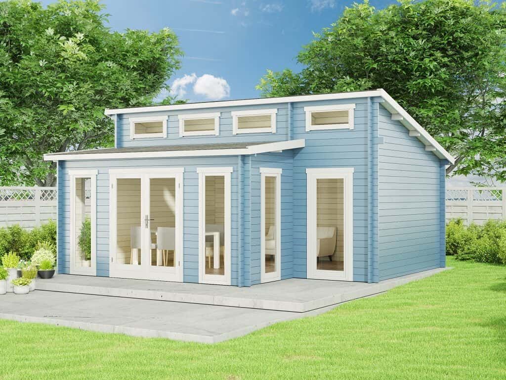 Alpholz Gartenhaus Lausitz Prima aus Holz Holzhaus Wandstärke: 40 mm Blockbohlenhaus
