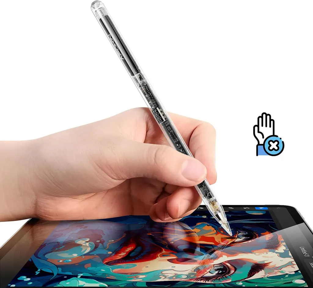 Stylet pour Dessin et Note iPad Pro Apokin Transparent Bluetooth 8h