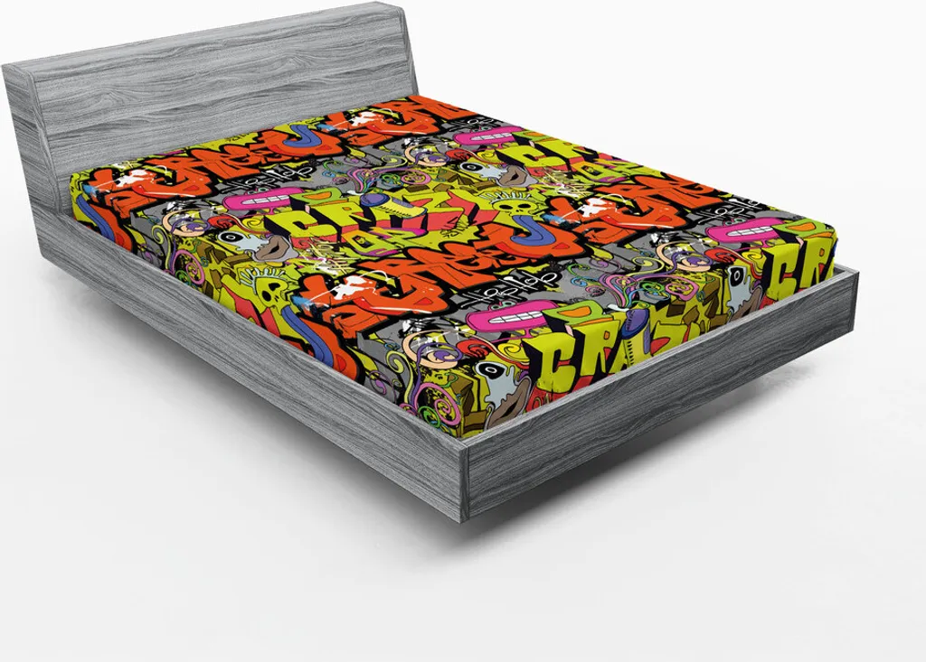 Lenzuolo con Angoli Graffiti 135x190 cm | Abakuhaus Microfibra Hip-Hop