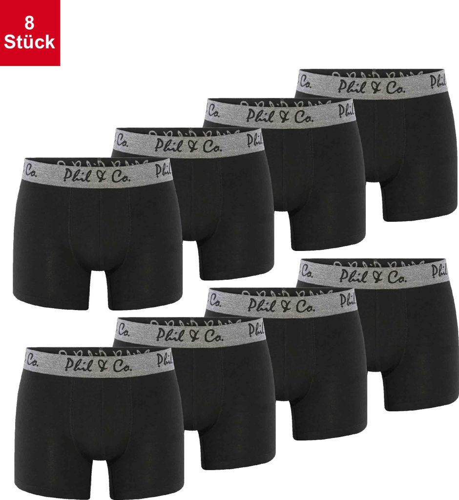 PHIL & Co Berlin 8er Pack Herren Boxershorts Pants Trunk Produktbild 