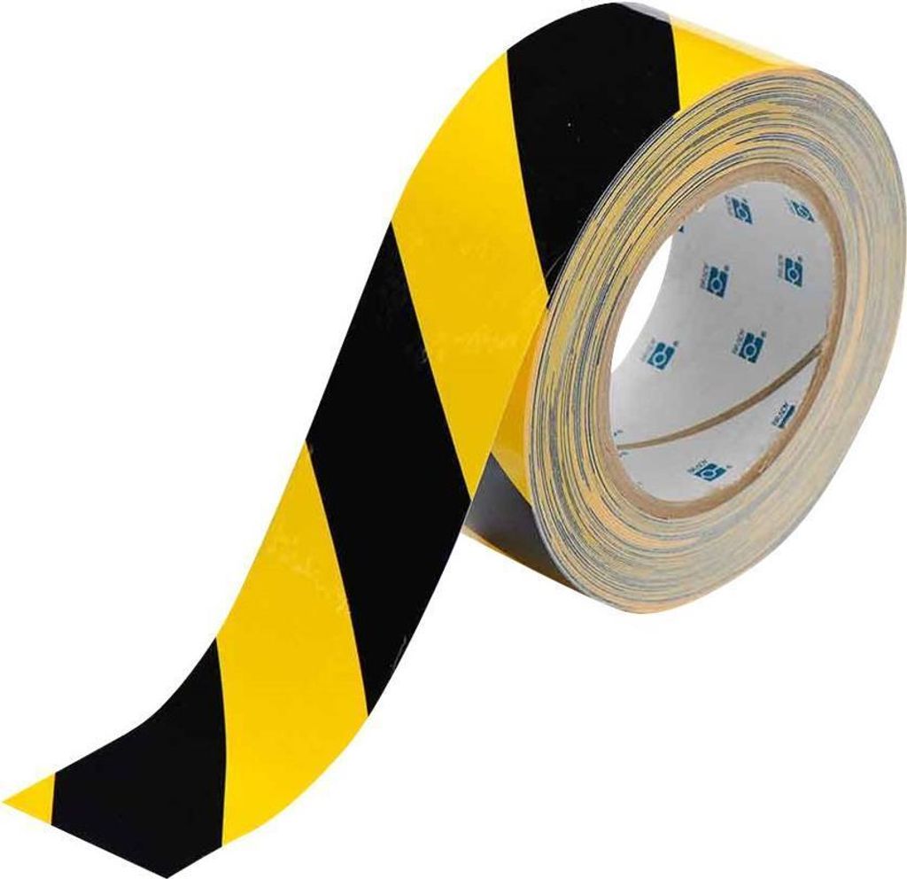 Brady, B-514, ToughStripe, Bodenmarkierbänder, Polyester, schwarz/gelb, 50,8mm x 30m (104317)