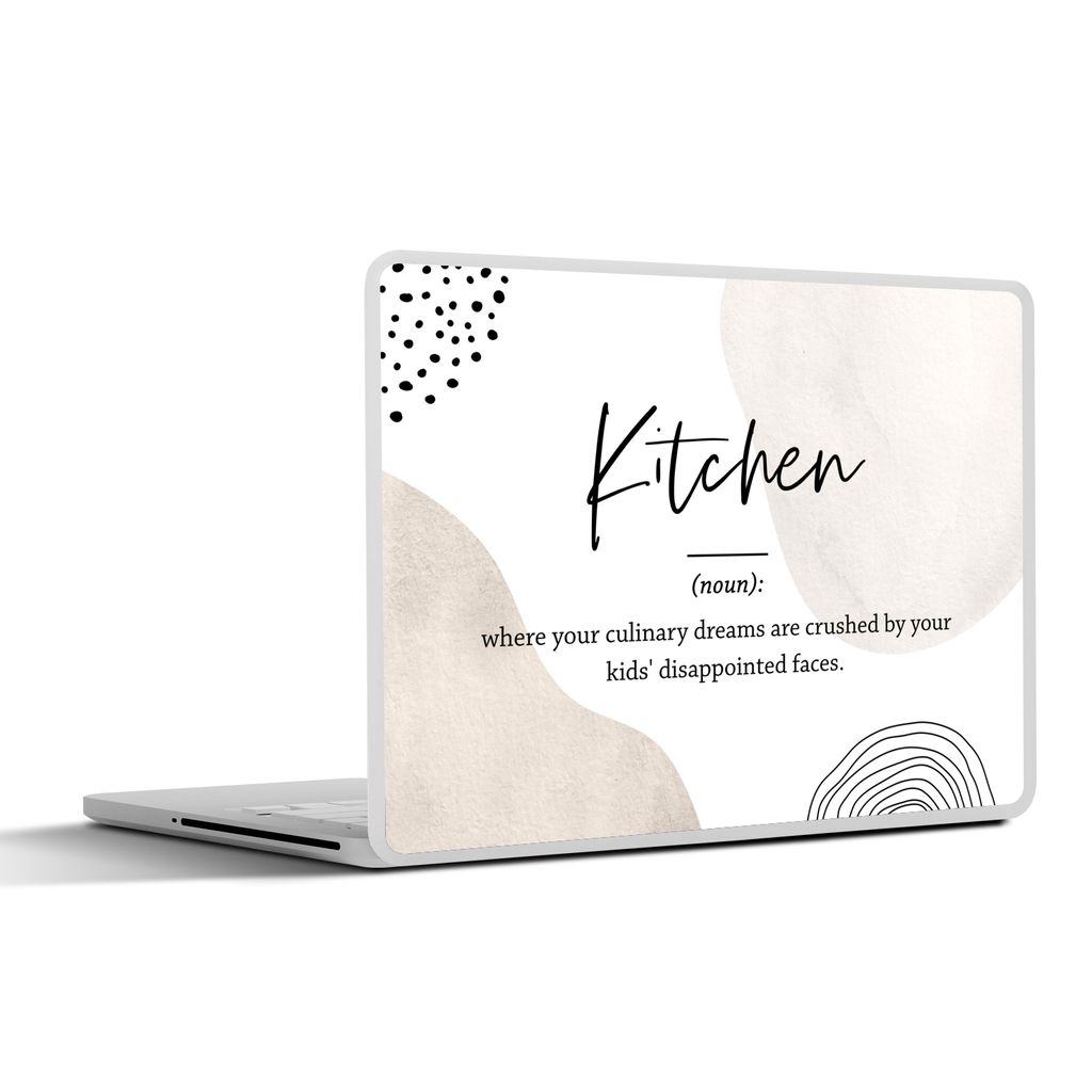 MuchoWow Laptop Aufkleber Sticker Cover Sprichwörter - Definition Küche - Zitate - Küche - Wörterbuch 32.5x23.5 cm - Sticker für Laptop - Se...