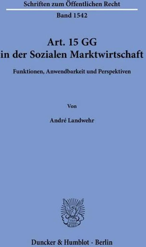 Art. 15 GG : La Socialisation dans l'Économie de Marché, Étude Complète