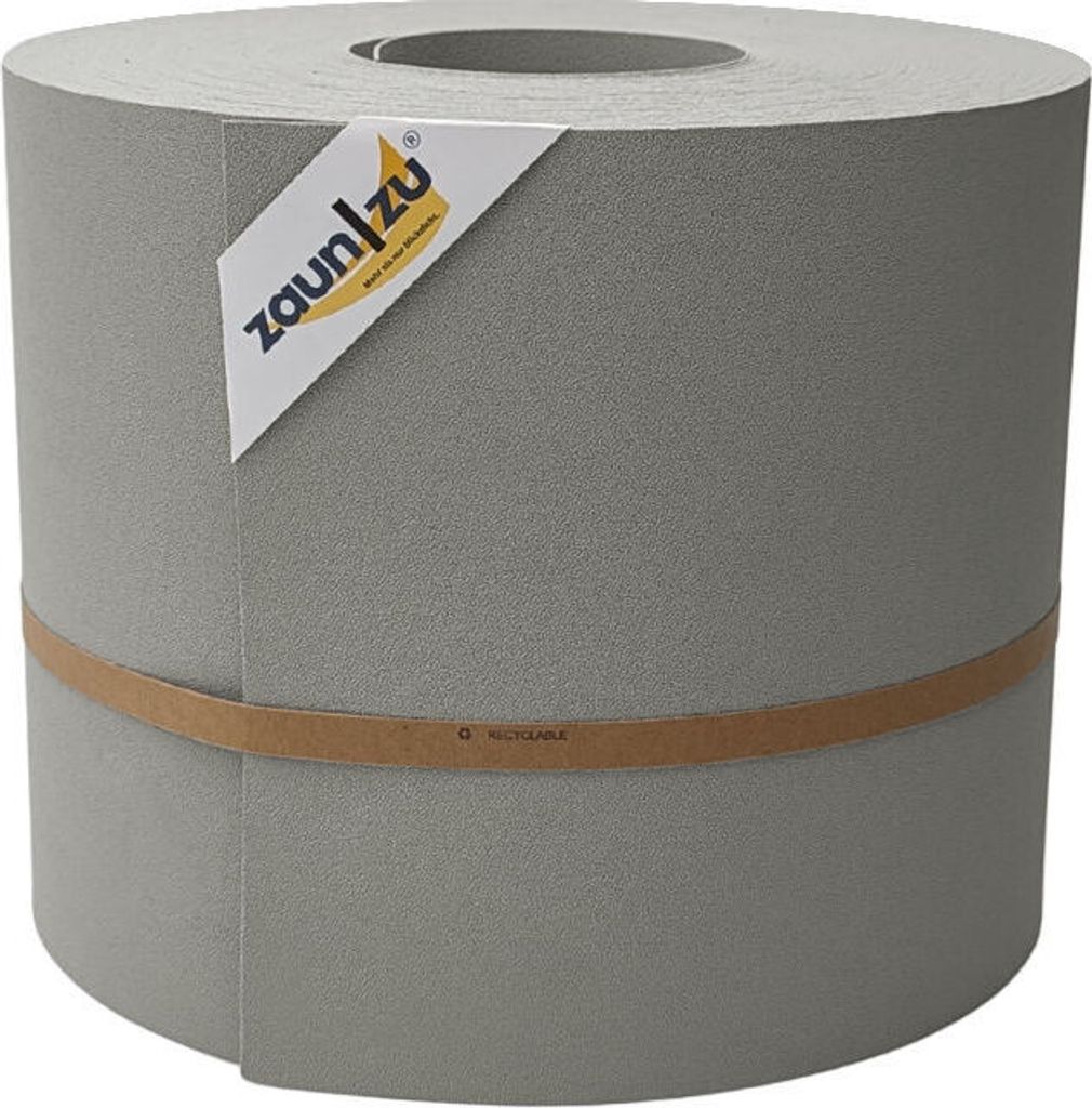 Sichtschutz zaun|zu PREMIUM MAXI 50m Rolle Zaunblende für 24cm Gittermatten Steingrau 50m