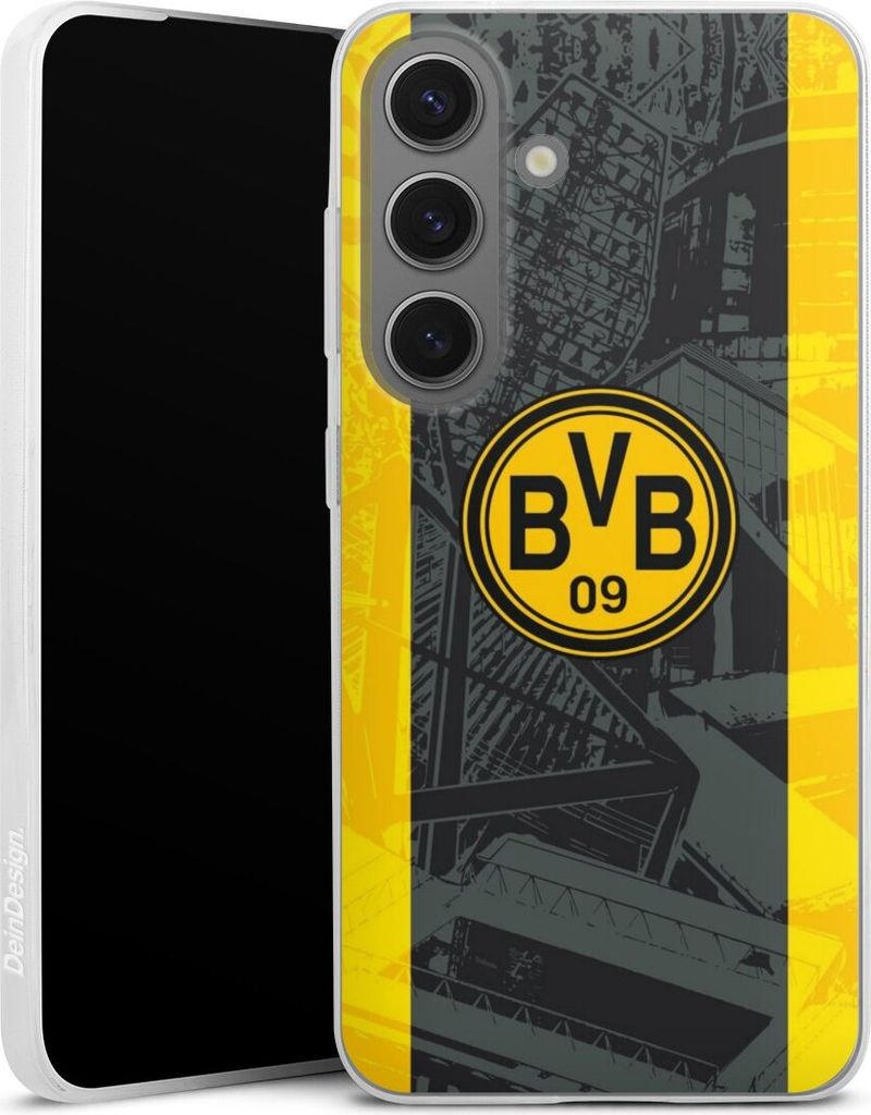 DeinDesign Slim Hülle für Samsung Galaxy S25 Silikon Case Ultra Dünn Handyhülle BVB Borussia Dortmund Stadion