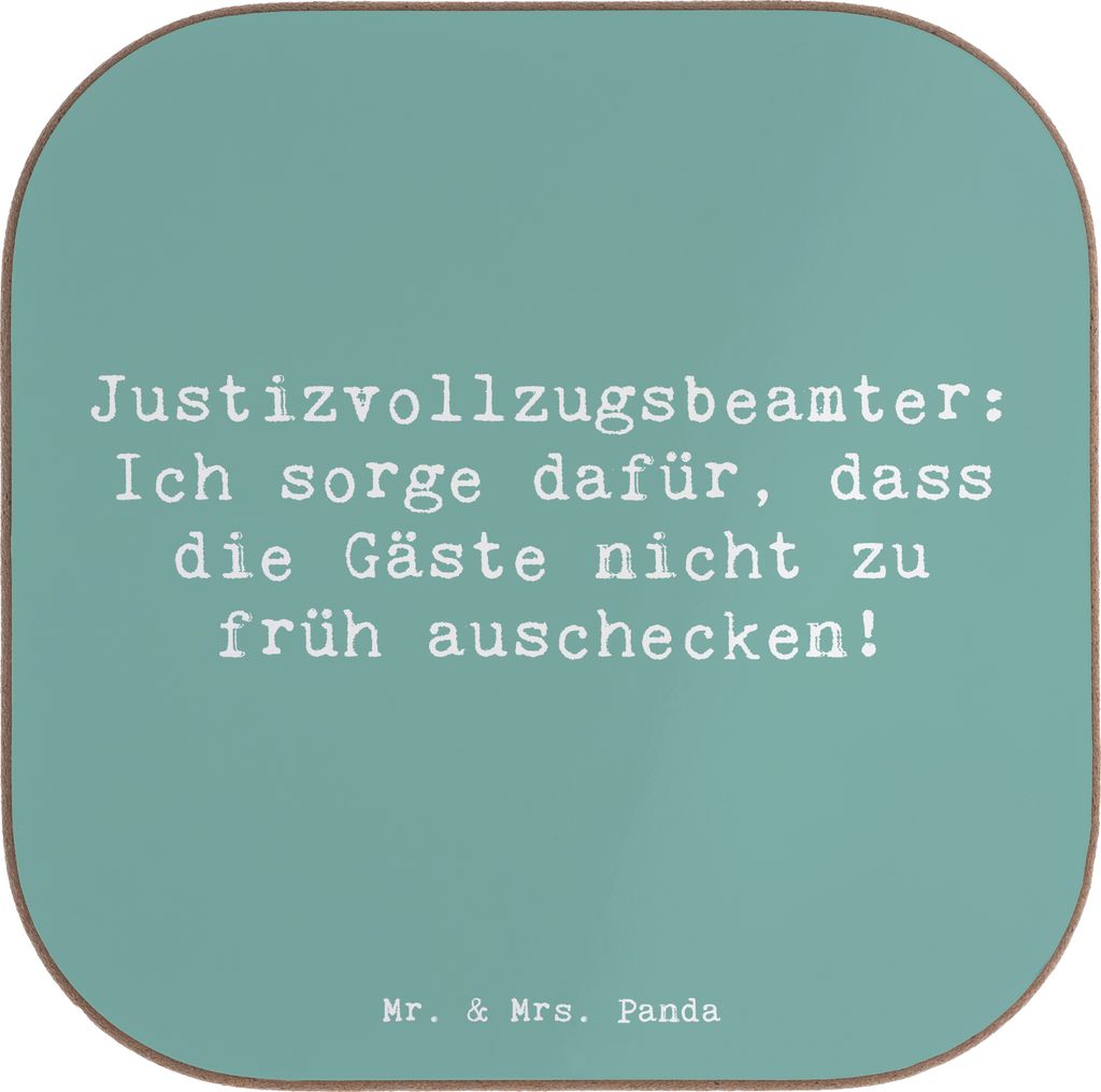 Mr. & Mrs. Panda Tischuntersetzer Spruch Justizvollzugsbeamter Spaß - Meeresbrise - Geschenk, gläseruntersetzer, Empathie, Strafvollzug, Coaster,...