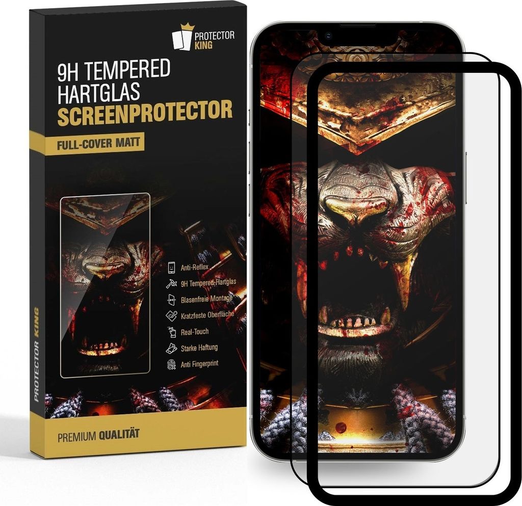 5x 9H Panzerglas für iPhone 16e FULL COVER matt Anti-Reflex entspiegelt mit Montagehilfe echtes Tempered Glass Displayschutz Schutzglas Schutzfoli...