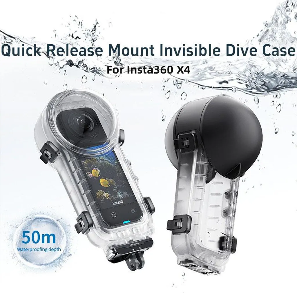 Boîtier de plongée invisible INF pour Insta360 X4 avec fixation rapide - 11