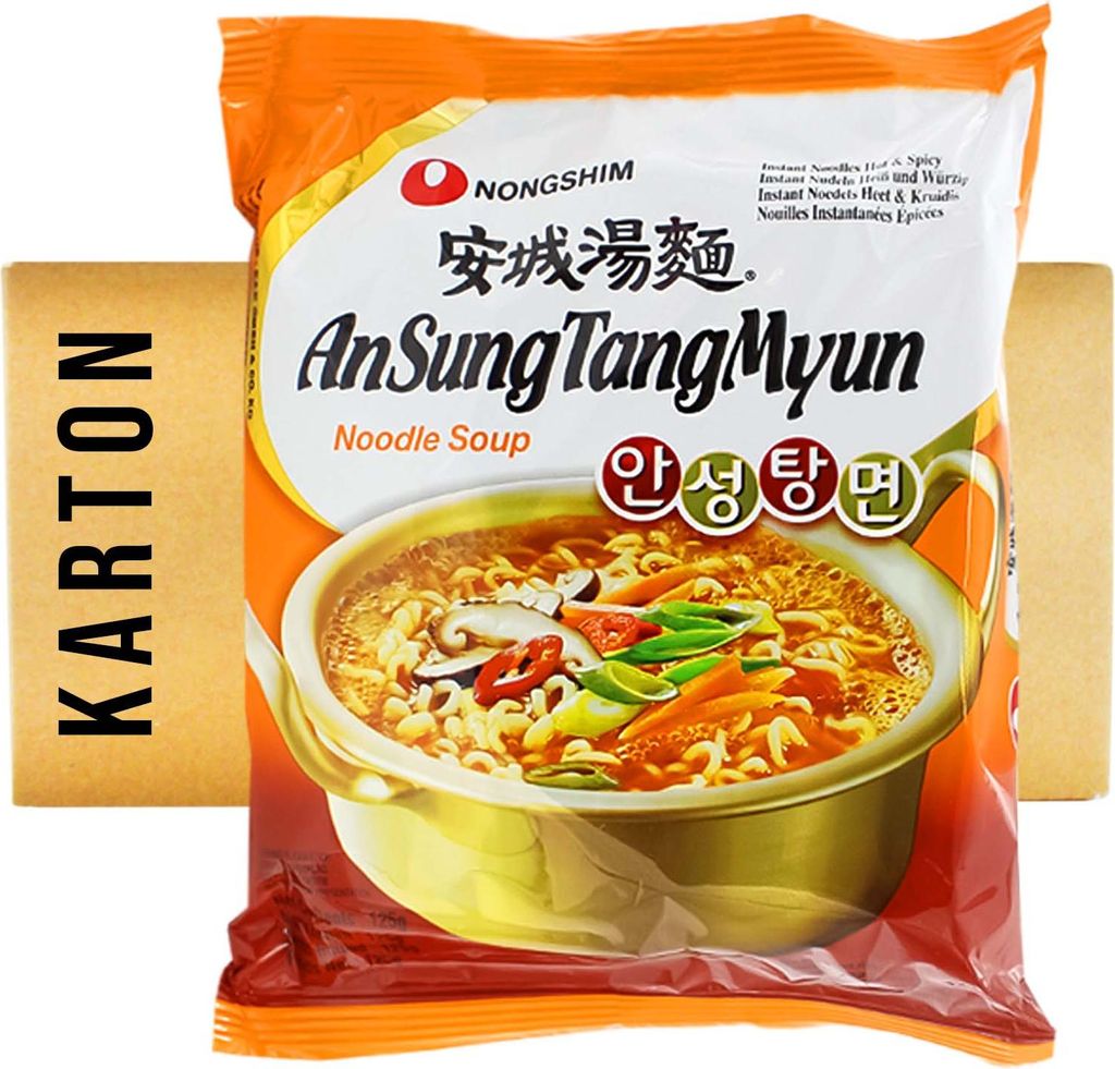 Nongshim Ansung Ramen Nudeln Hot & Spicy 20x125g Produktbild 
