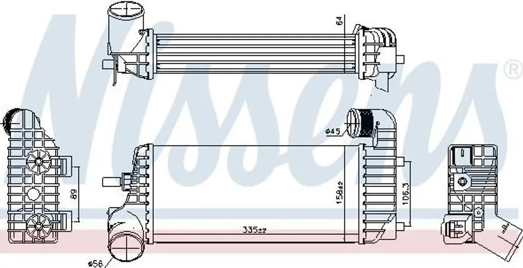 Intercooler NISSENS 96221 : Solution aux Pertes de Pression OE 1712541