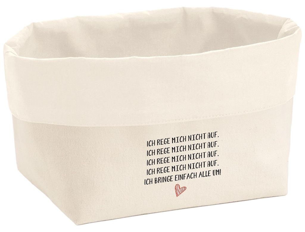 Huuraa Organizer Rege mich nicht auf bringe alle um 8 Liter Large Canvas Baumwolle Utensilo Geschenkidee