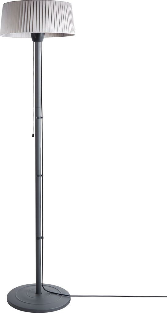 BELIANI Halogen Elektro-Heizstrahler Grau Stahl 1500 W Freistehend Modern Outdoor Garten Terrasse Balkon Standheizstrahler Terrassenheizstrahler