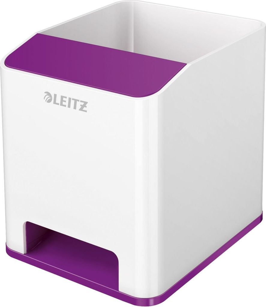Stifteköcher Wow Duo Colour Sound weiß/violett Packung mit 4 Stück