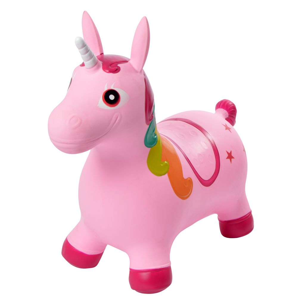 Hüpftier Kuh oder Einhorn mit Pumpe Hüpfball Hopser Pferd Pony Kinder Spielzeug 