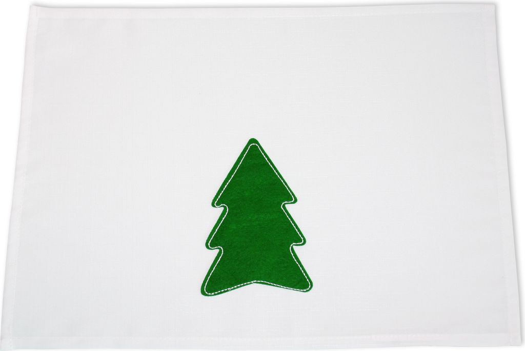 Platzset Weihnachten weiß-Tannenbaum 33x45