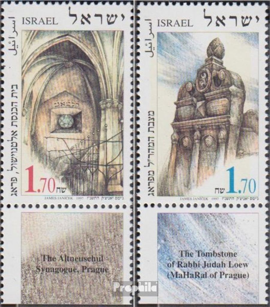 Briefmarken Israel 1997 Mi 1424-1425 mit Tab (kompl.Ausg.) gestempelt Baudenkmäler