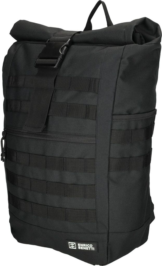 Großer Herren Damen Rucksack Kurierrucksack Laptop Tablet Fach Schule Uni Arbeit Schwarz