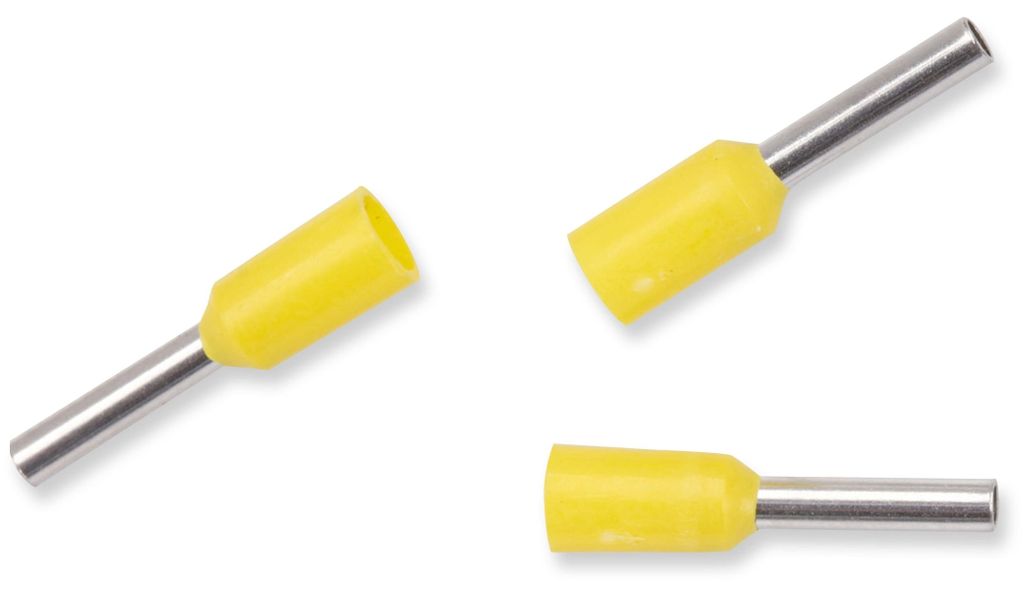 Aderendhülsen 1,00 mm², Länge 8 mm, gelb, 50 Stück