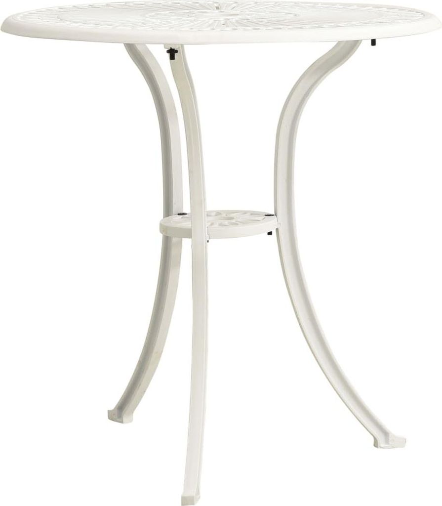 vidaXL Zahradní stůl bílý 62x62x65 cm Hliníkový odlitek Obrázek produktu 