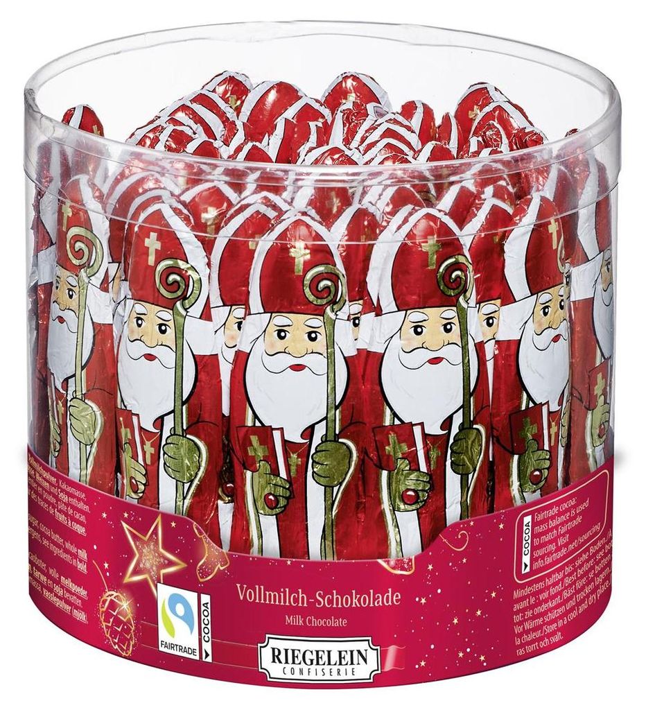 Riegelein Massiv Saint Nikolaus aus Vollmilchschokolade Produktbild 