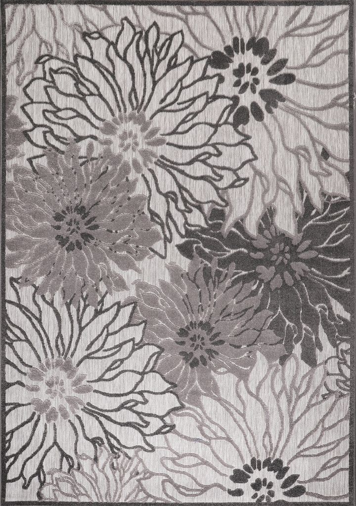 Teppich FLORAL 9035 GRAY 120x170 RECHTECK Produktbild 