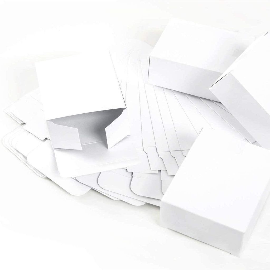 24 kleine weiße mini Geschenkschachteln 10 x 4 x 8 cm - Geschenkboxen Weihnachtsverpackung für Weihnachtsgeschenke, Schachteln zum Adventskalende...