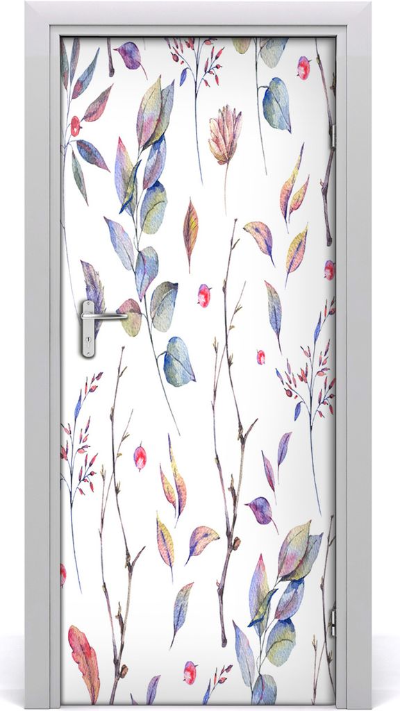 Tulup Türaufkleber 85x205 cm Dekorative Aufkleber Selbstklebend Wasserdichte Tapete Abnehmbar Schlafzimmer Wohnzimmer Wohnkultur - Eukalyptusblätter
