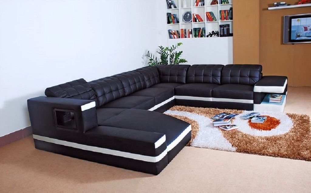 Designer Ecksofa Couch Mit Hocker Garnitur