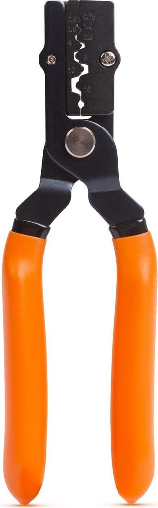 Crimpzange für Aderendhülsen 0,5–16,0 mm² - Crimpzange aus gehärtetem legiertem Stahl - Mattverchromte Oberfläche zum Korrosionsschutz - Pr...