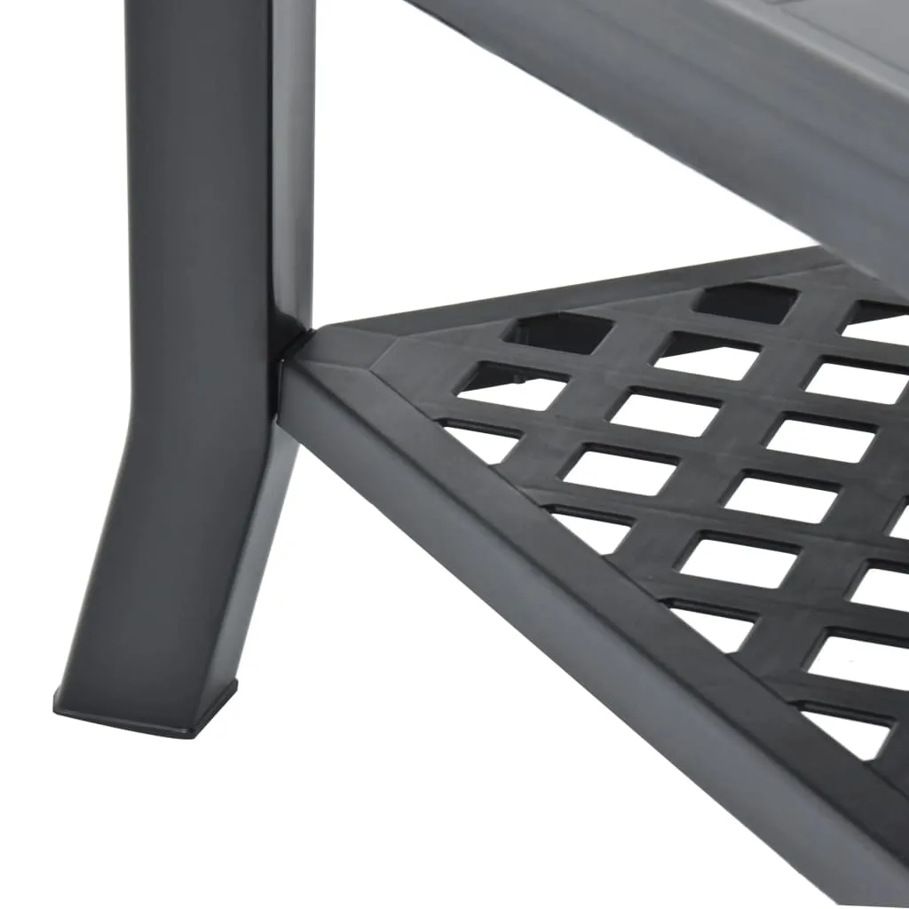 Table basse légère et résistante en plastique anthracite 90 cm - 7