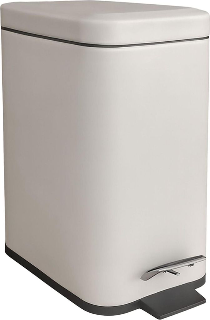 5-Liter-Badezimmerabfalleimer, Soft-Close-Funktion, Fußpedal, matte Oberfläche