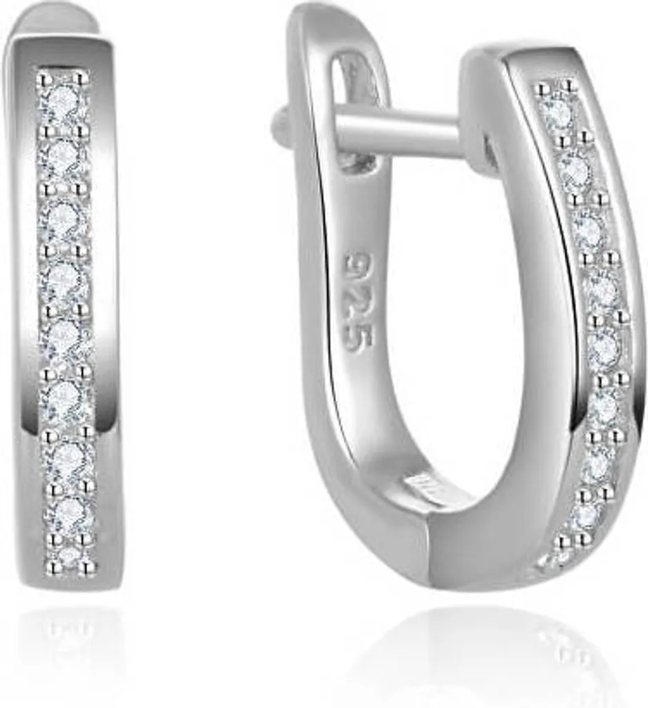 Orecchini Tondi Argento 925 con Zirconi AGUC1557 | Classico Italiano