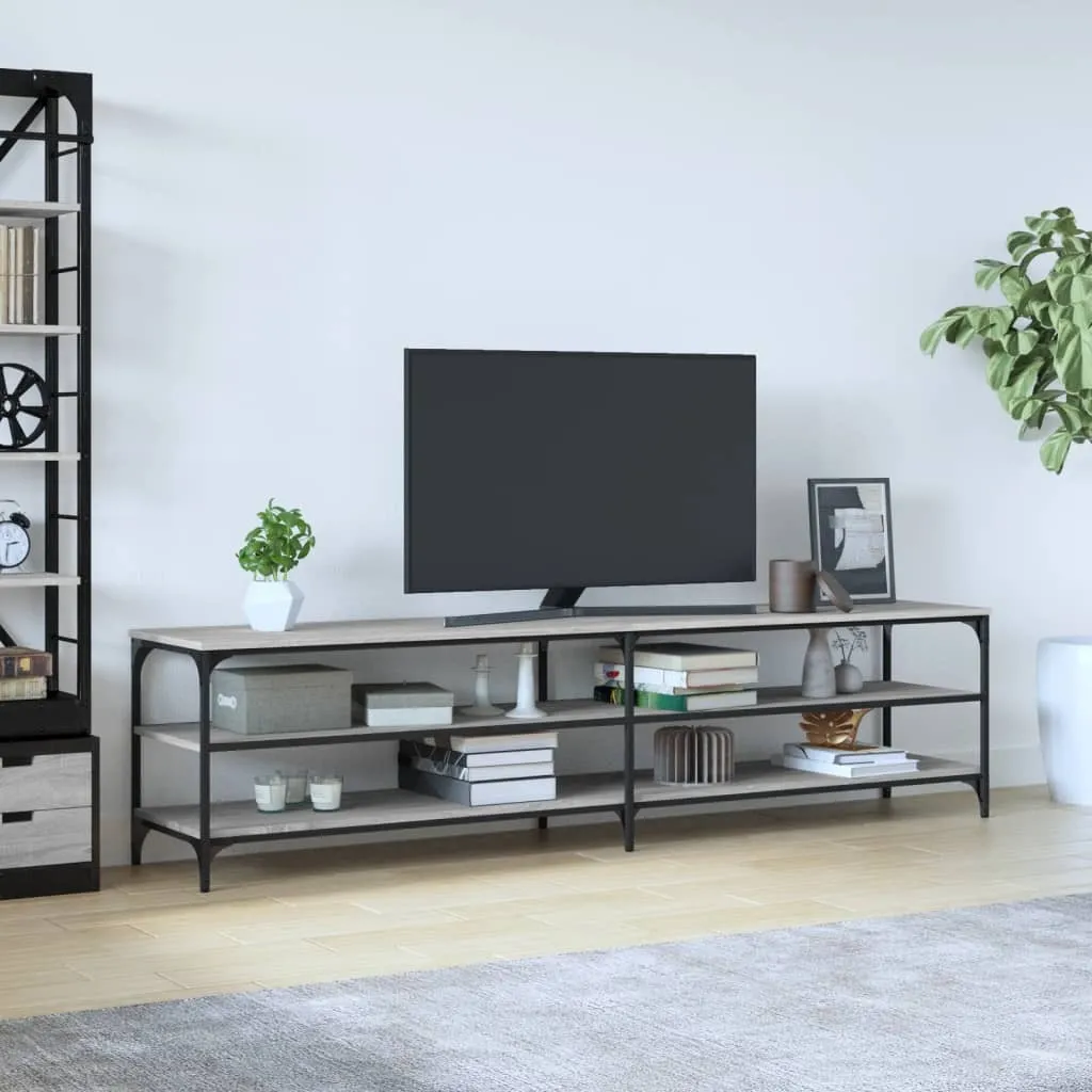 Mobile TV Grigio Sonoma 200x30x50 cm - Design Industrial Living Store