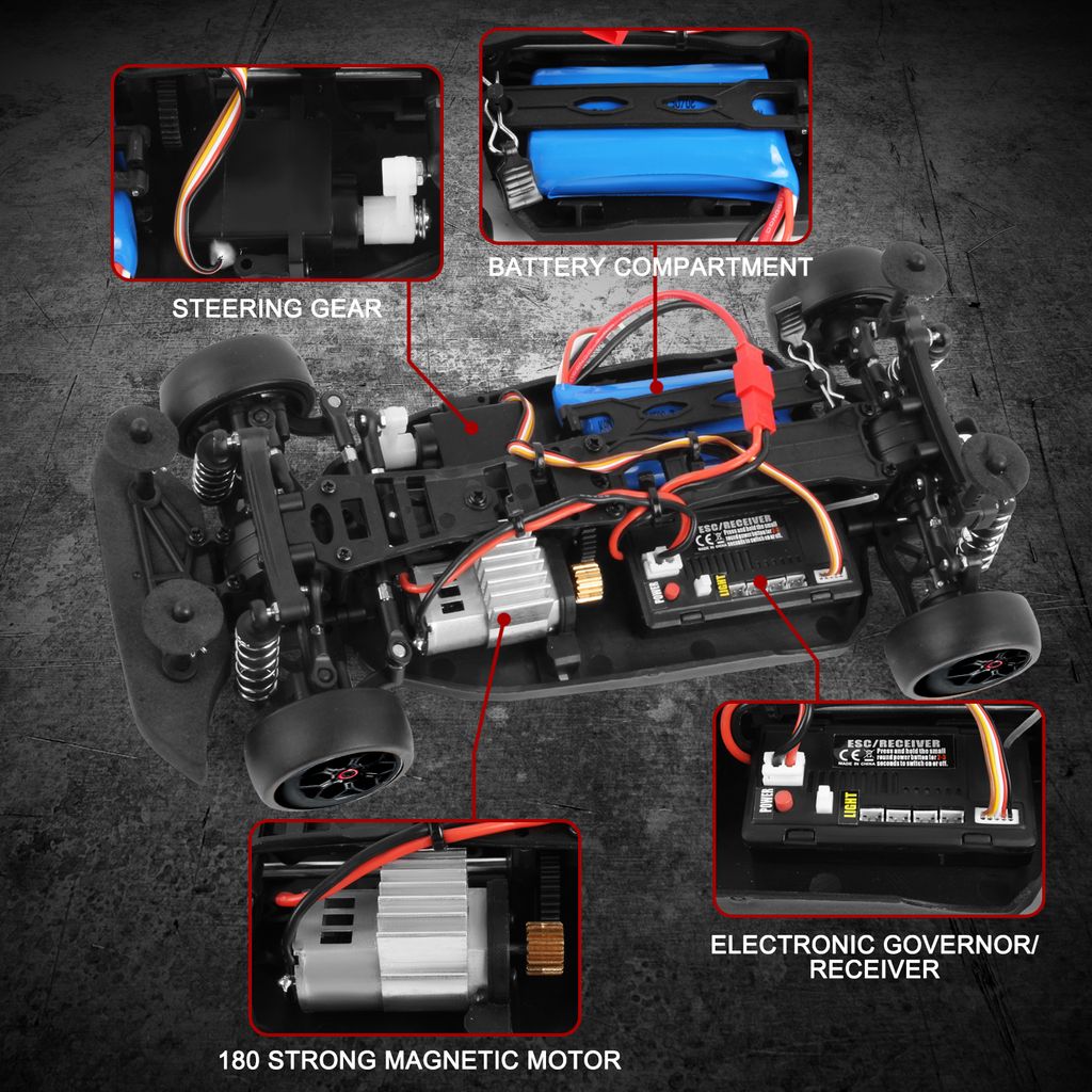 RC Drift Car 1/18 RC Car 2,4 GHz 4WD 30 km/h Produktbild 4