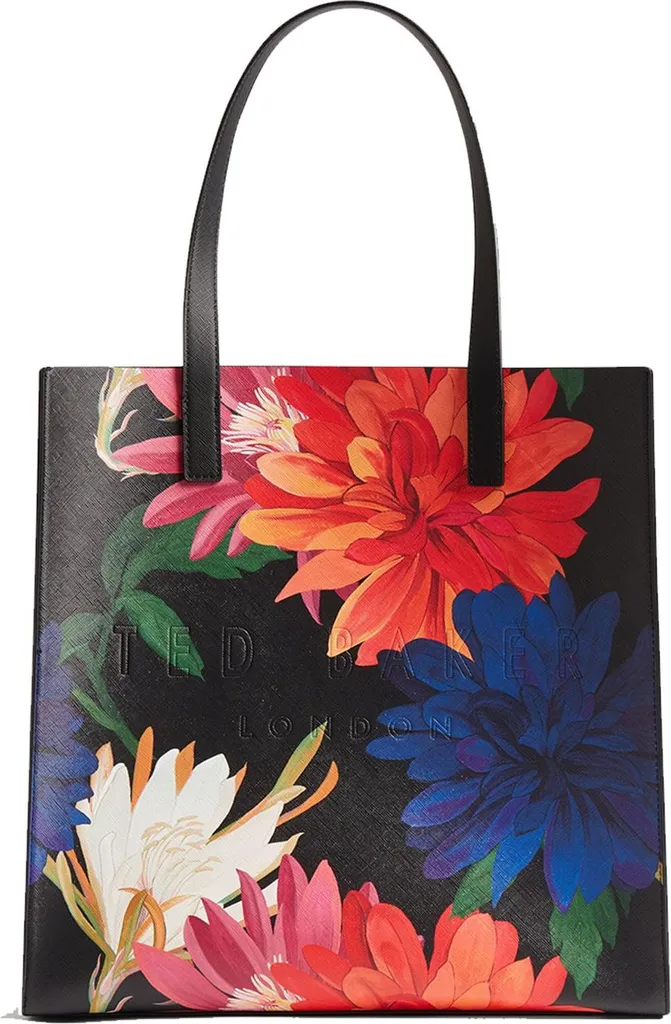 Ted Baker Amarly Sac à Épaule Imprimé Dahlia Icon Bag Noir Élégant