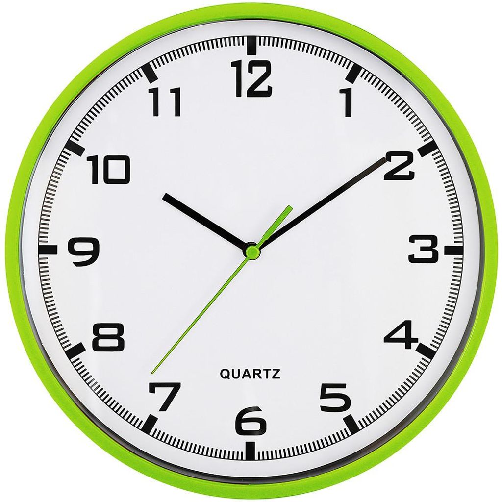 MPM-Quality Wanduhr Magit rund Ø 255 mm Kunststoff Grün