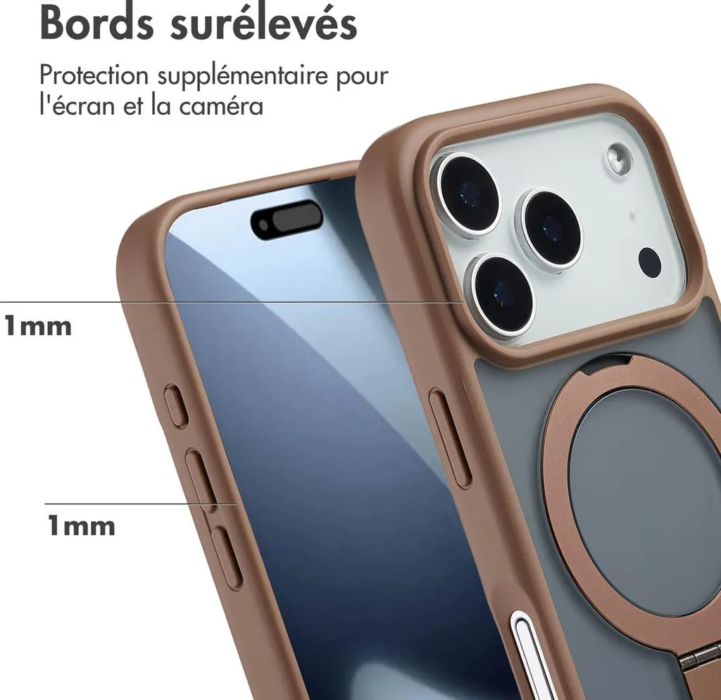 Custodia iPhone 17 Pro Marrone Accezz: Stile MagSafe e Comfort - 5