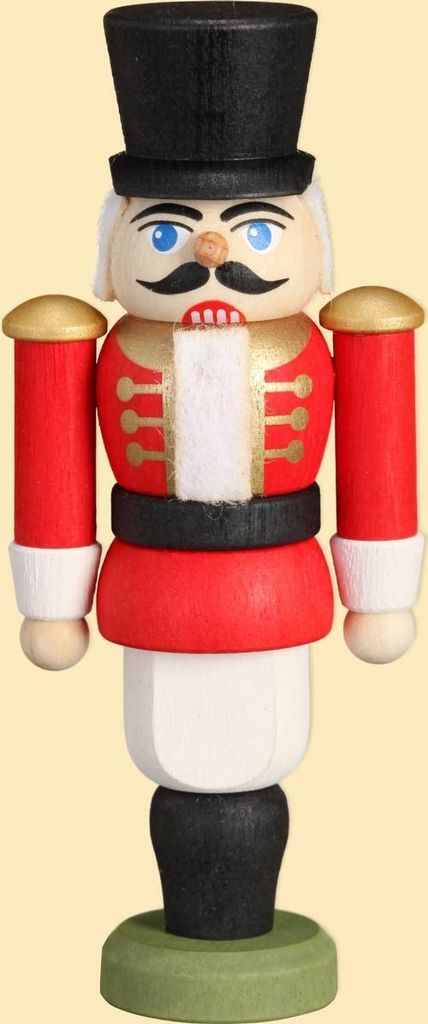 Christbaumschmuck Husar rot (9cm) Nussknacker von Seiffener Volkskunst